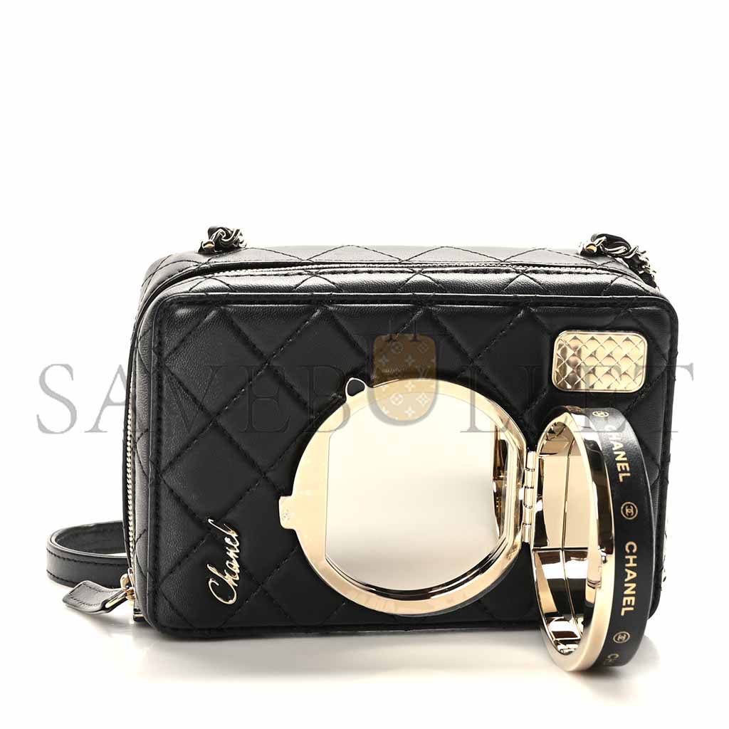 CHANEL LAMBSKIN QUILTED COCO CLICK BAG BLACK AS4817 (16*11.5*6cm)